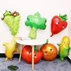 1 шт., шары в виде фруктов растительных продуктов, гелий, клубника, апельсин, виноград, воздушный шар из фольги, гавайская летняя ферма Алоха, украшения для дня рождения