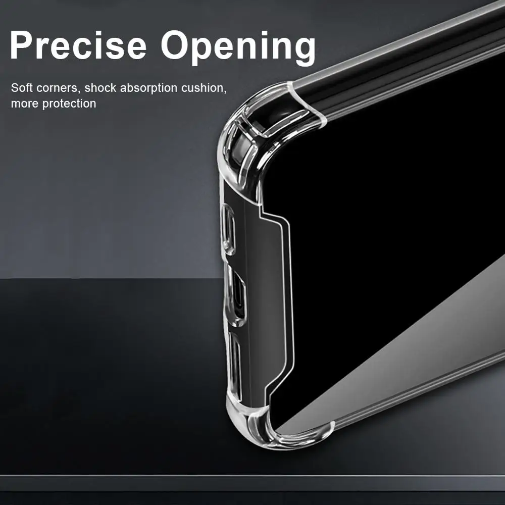 Phone Case For 11 Pro Max Transparent Crash-resistant Protection Shockproof Soft TPU PC Protective Back Cover |