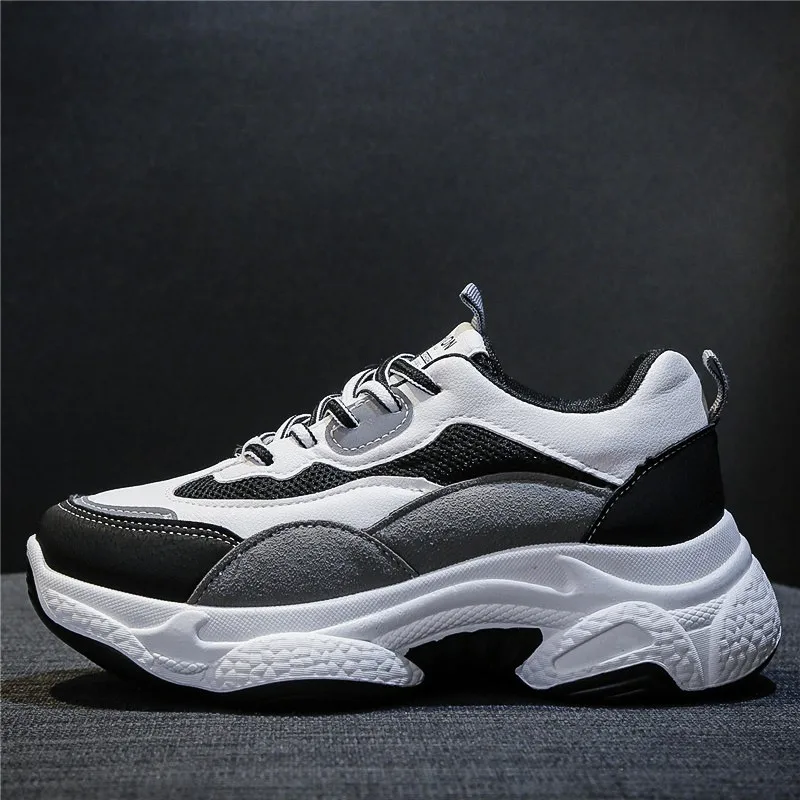

Casual Women's Chunky Sneakers 2020 Fashion Printed Platform Shoes Lace Up Vulcanized Sneakers Dad Shoes Women Running Shoes