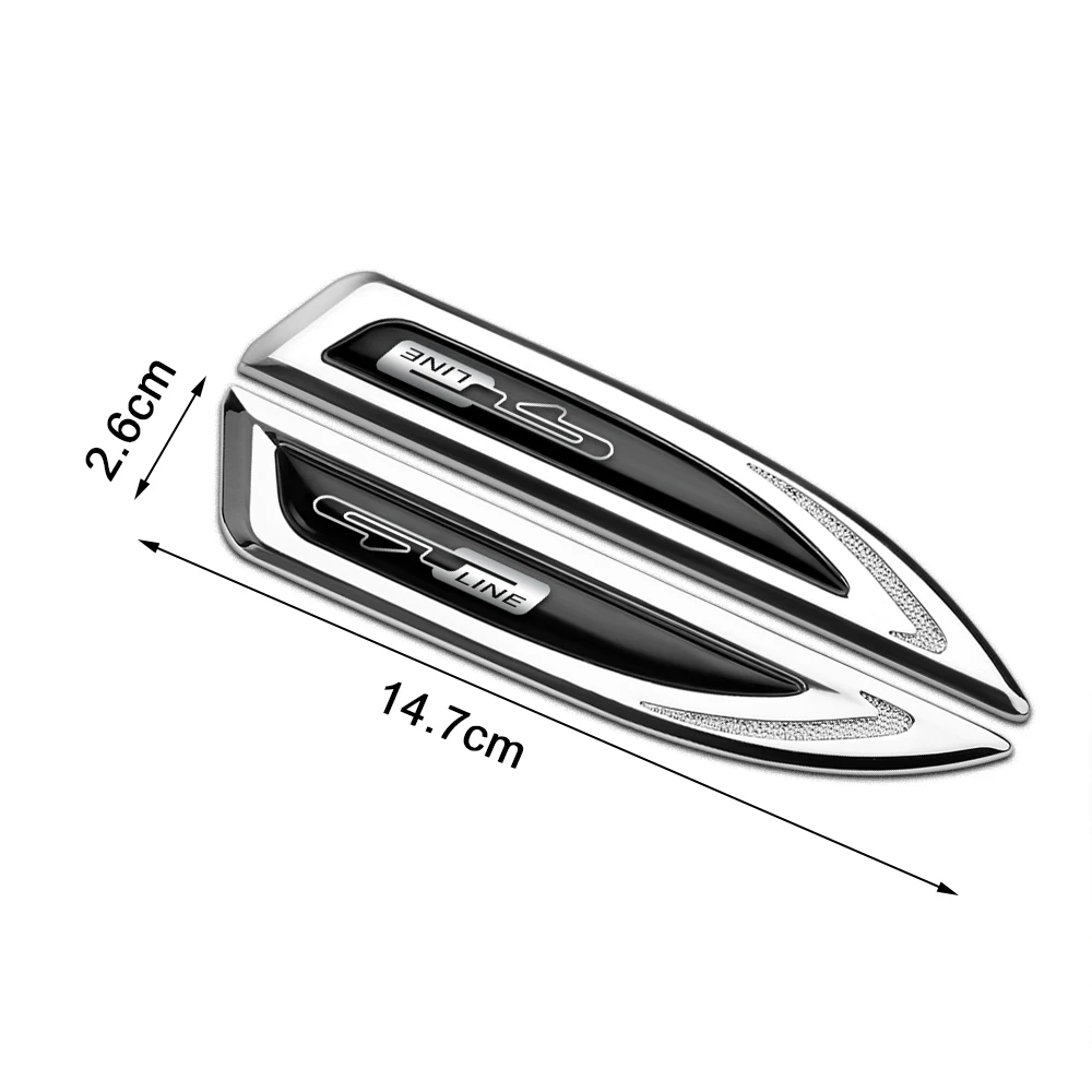 1 пара наклеек на боковое крыло автомобиля нож эмблема значок наклейки отделка