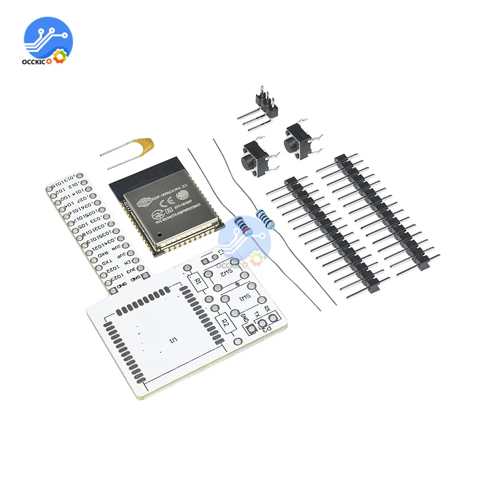 

ESP-32 ESP32 ESP-WROOM-32 Rev1 WIFI Module Wireless Bluetooth Breadboard Kit Development Board DIY Kit Wi-Fi Module for Arduino