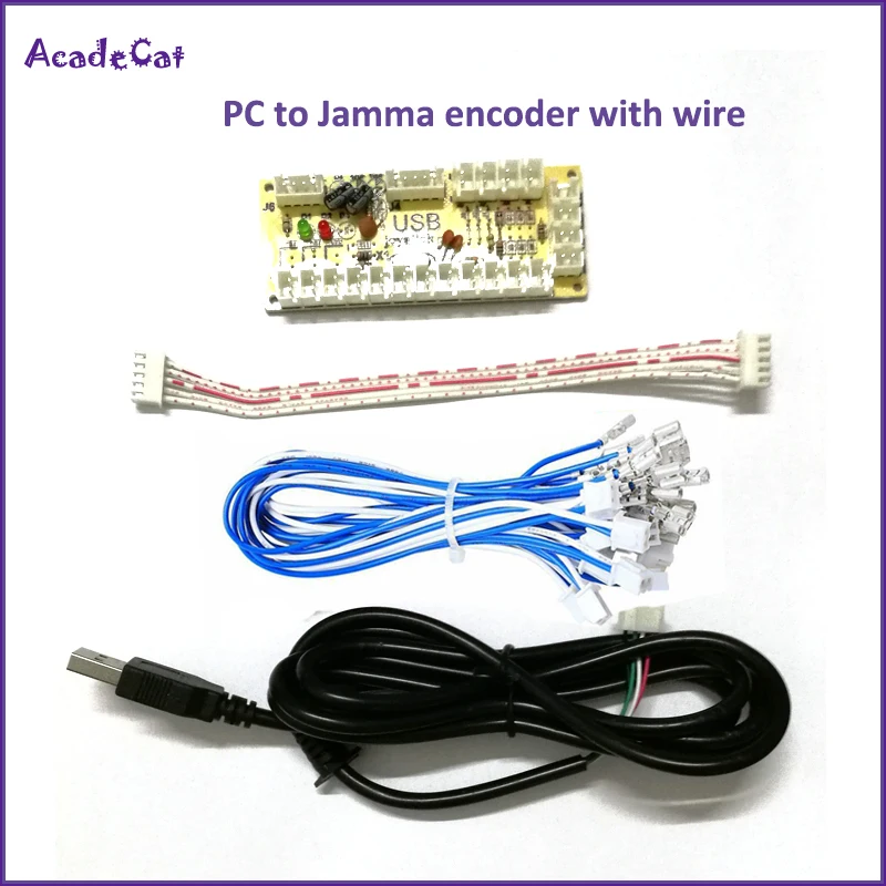 For 5Pin joystick Нулевая задержка PC игра USB джойстик контроллер-кодировщик PCB с проводом DIY MAME/PC боевой джойстик Raspberry Pi наборы - Цвет: For 5Pin joystick