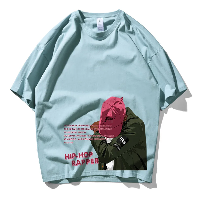 Футболка мужская с забавным принтом 100% хлопок для влюбленных скейтборда хип-хопа