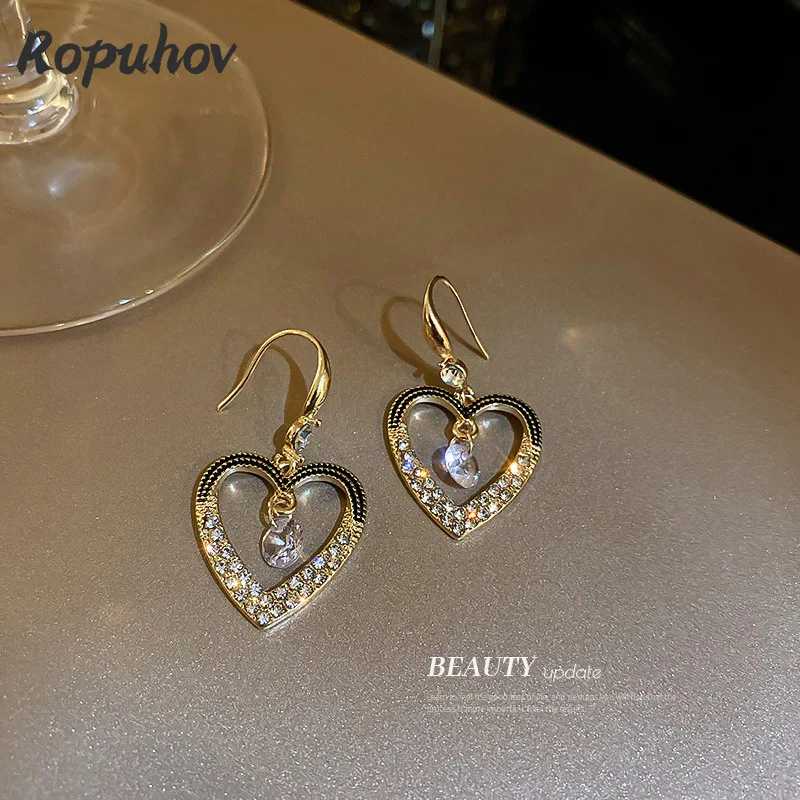 

Новинка 2021, женские серьги Ropuhov в Корейском стиле с инкрустацией стразами