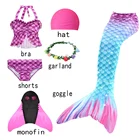 Новое поступление, купальный костюм бикини с маленьким хвостом Русалочки, косплей, купальник для морского пляжа, детское платье для дня рождения