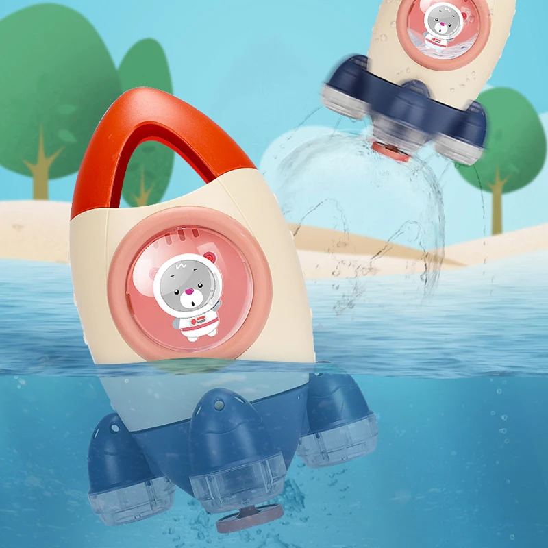 Ракета фонтан Распыление воды роторное распыление Игрушки для ванны детские