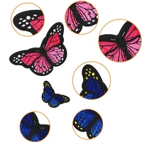 butterfly embroidered patches for clothing thermoadhesive badges patch thermal stickers for fabric clothes decor sew appliques