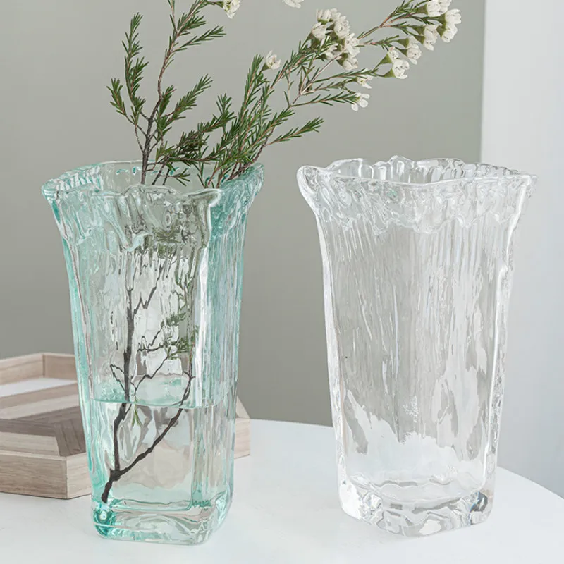 

Glass Modern Vase Nordic Minimalist Transparent Flower Arrangement Flower Pot Living Room Hydroponics Maceta Home Decor ED50HP