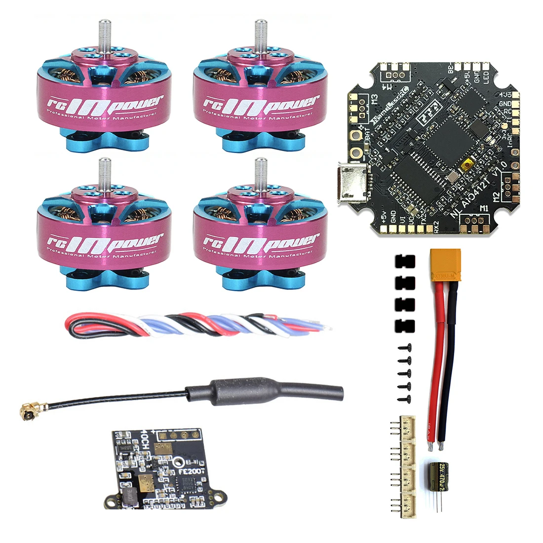 Контроллер полета JMT NameLessRC AIO412T F4 AIO F411 + 12A ESC с мотором 5000KV FE200T 5 8G VTX для гоночного