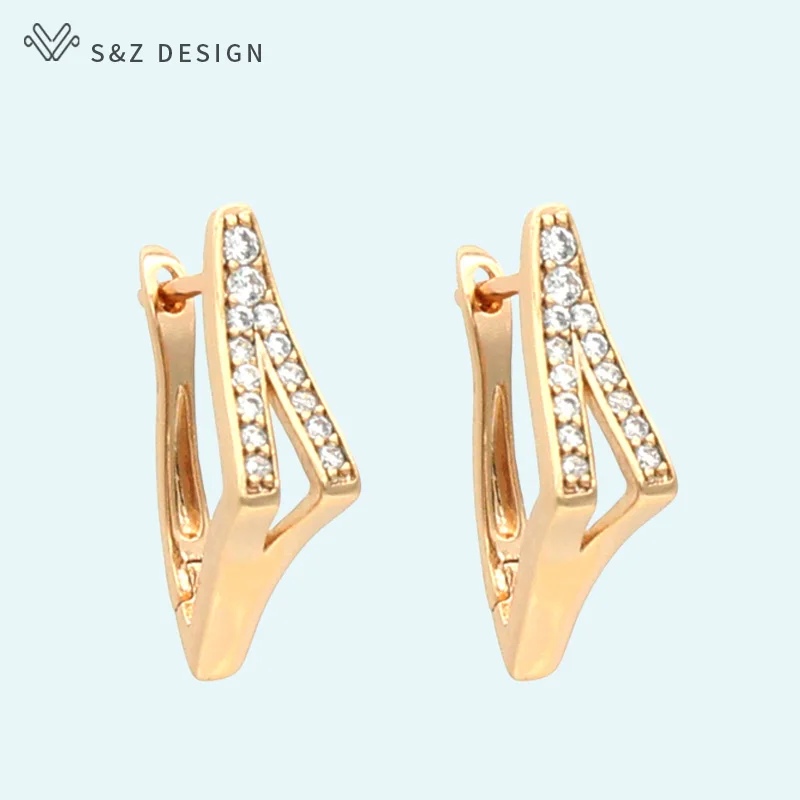 S &amp Z дизайн мода Корейский личность кубический цирконий геометрической формы