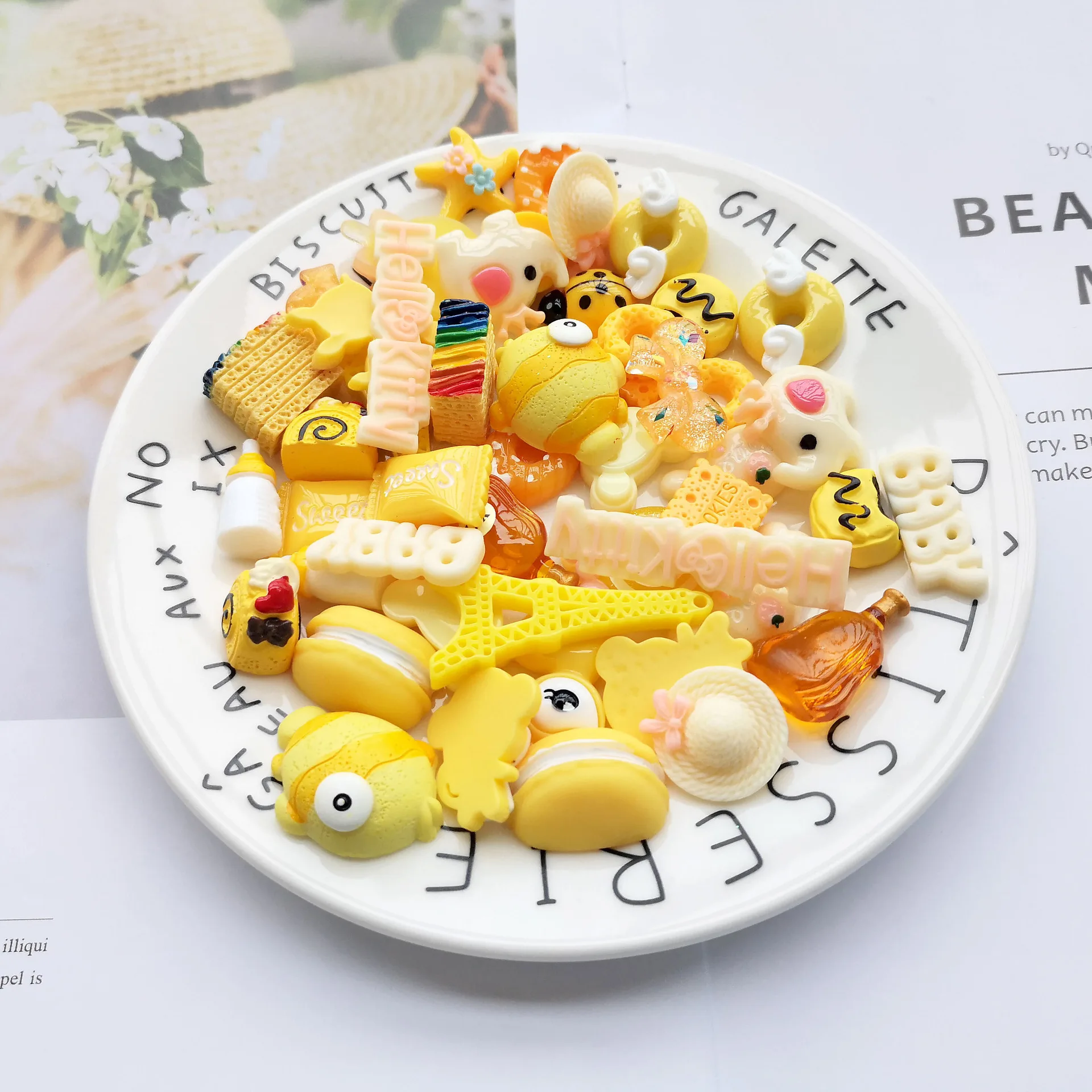 

30Pcs Candy/Chocolate/Cake Anime Resin Multicolor Toys DIY Crafts Phone Shell Patch Arts Kids Hair Kawaii Accessories Toy