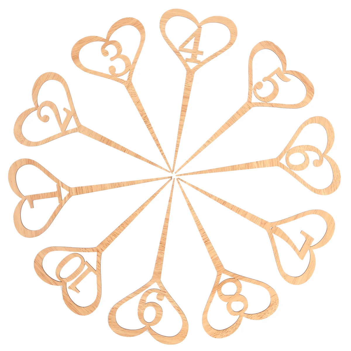 Номер свадебного стола карты деревянные в форме сердца приема сидения знаки для