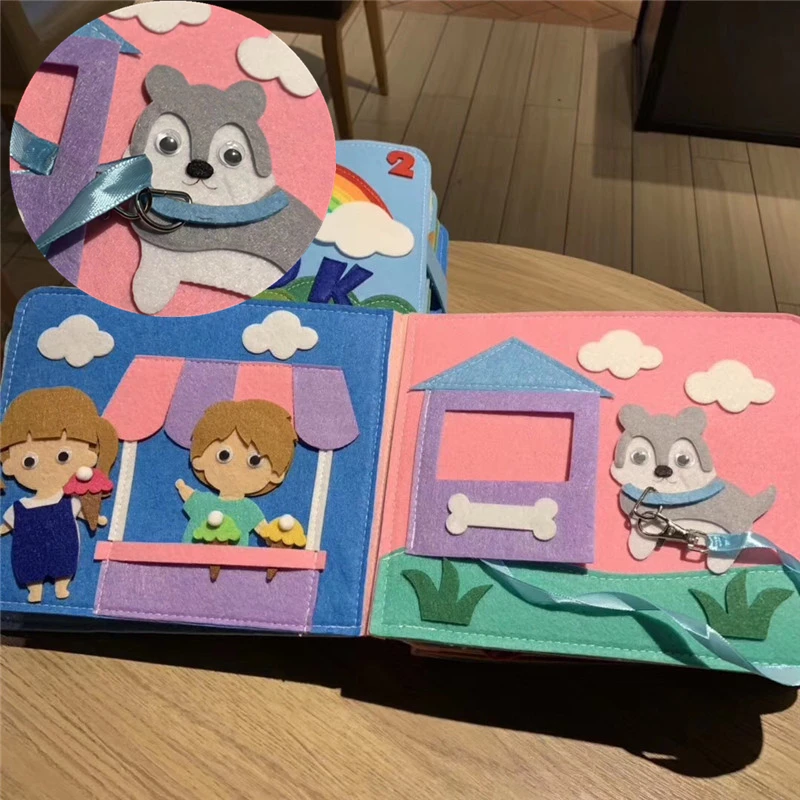 Тканевая войлочная ткань ручной работы для шитья 16 страниц тихая книга