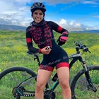 Профессиональный костюм для триатлона, Женский трикотажный костюм для велоспорта, комбинезон для команды, гоночного велосипеда, костюм для велоспорта с длинным рукавом, боди для велоспорта