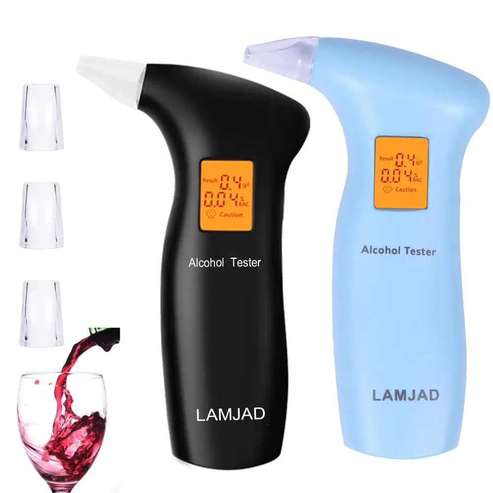 Portabl ЖК дисплей Дисплей портативный цифровой алкоголь тестер спирта дыхания