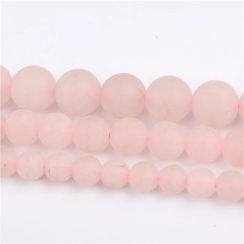 

NaturaljewellryFrosted PowderLooseBead4/6/8/10/12MMSuitableForJewelryMakingDIYBraceletNecklace