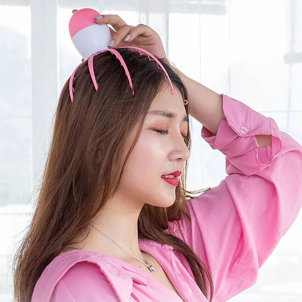 

Smart Head Scalp Massager USB Charging Wireless Head Massage Device Stress Relax Body Back Massager for Prevent Hair Loss