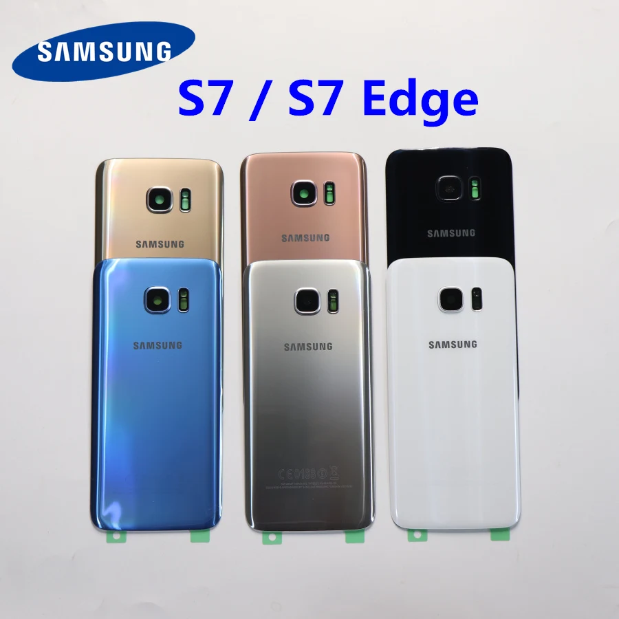 Samsung Galaxy S7 G930F/S7 EDGE G935F G935 Задняя стеклянная крышка для батареи Дверь Корпус чехол