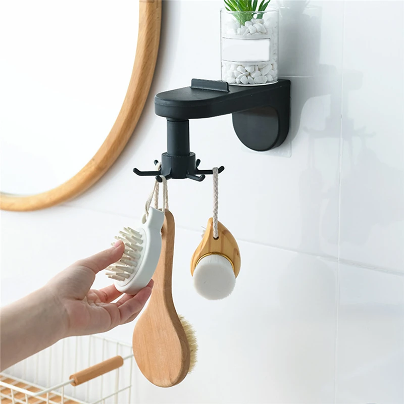 Самоклеящиеся кухонные крючки с вращением на 360 градусов 6 крючков домашний