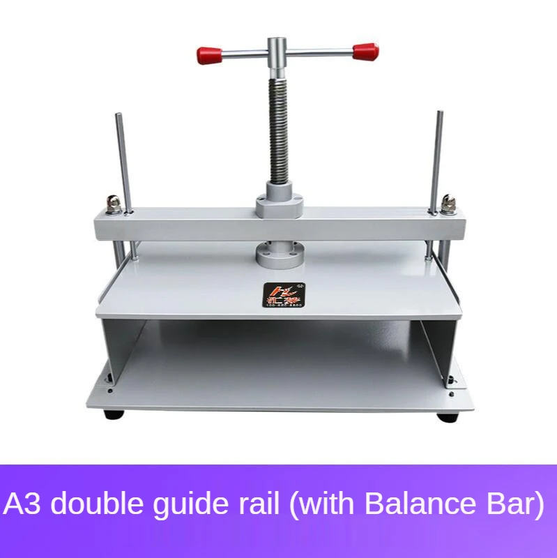 

A3 A4 A5 Size Double Guide Shaft Manual Flat Paper Press Machine for Photo Books, Invoices, Checks, Booklets, Nipping Machine