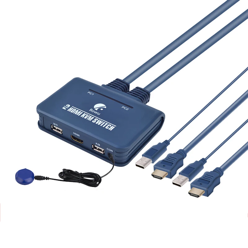 KVM переключатель с кабелем Поддержка несколько Системы двух компьютеров