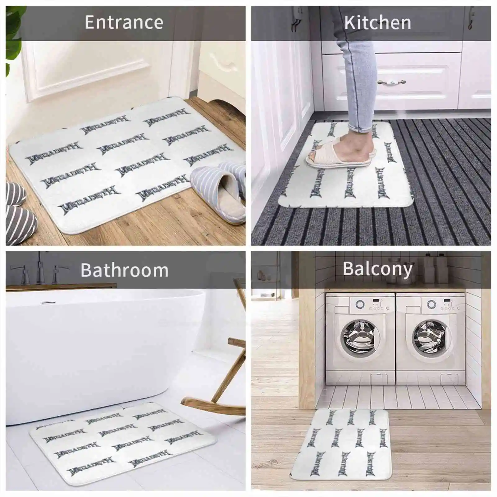 Logo Soft House Family Anti-Slip Mat Rug Carpet Music 80S Guitar And Roll Song Artist Artistry Sing Singer | Дом и сад