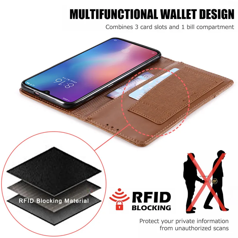 Для Xiaomi mi 9 9T Max 2 3 PocoPhone F1 Red mi K20 K20 Pro Note 7 6 Pro Роскошный кожаный чехол с магнитным замком