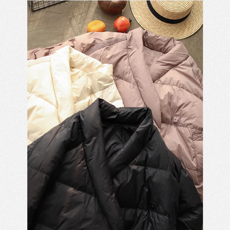 

SEDUTMO Spring Vintage Duck Down Coat Women Short Fashion Jackets Autumn Casual Slim Casual Parkas ED1422