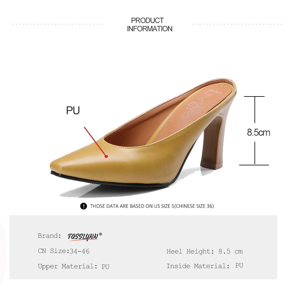 Мюли женские на квадратном каблуке из ПУ кожи размеры 34-43 | Обувь