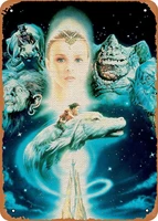oulili vintage metal sign the neverending story 2 trend 2 8 x 12 inches tin sign for home bar pub garage decor gifts