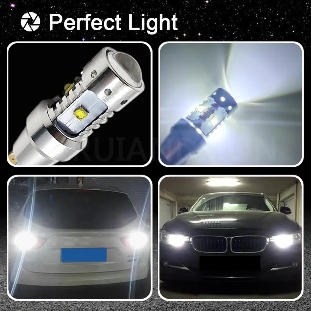 2 шт. 30 Вт 60 80 W16W XBD чип светодиодный для Авто T15 Canbus безошибочная лампа резервный