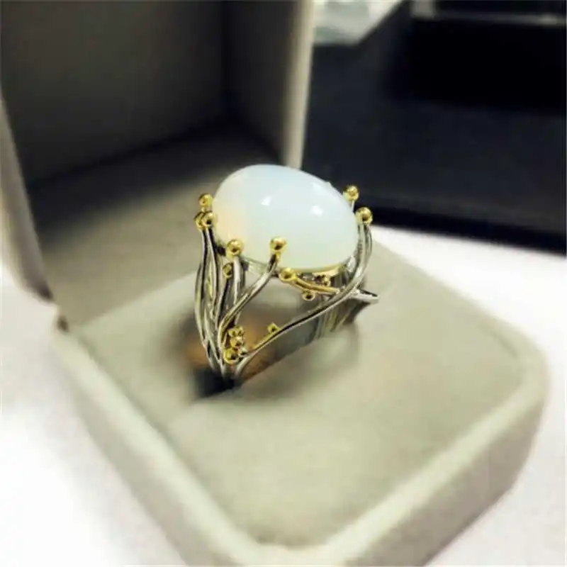 

White Engagement Women Sz6-10 Jewelry Gift Ring Wedding