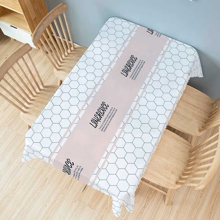 Ins скандинавский обеденный стол из хлопка и льна водонепроницаемый коврик для