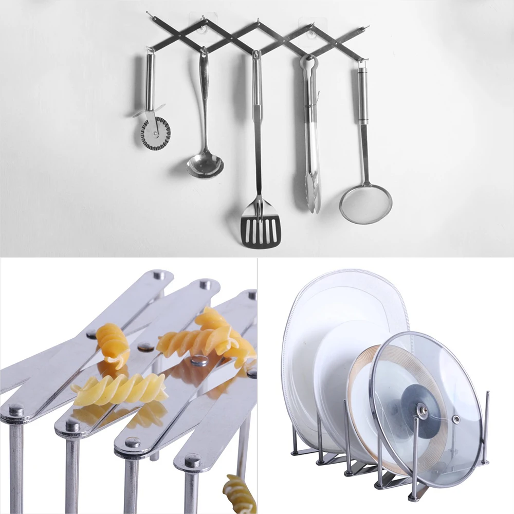 4 секционный Регулируемый Расширенный Кухня Организатор утвари