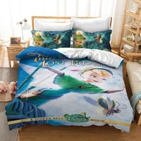 disney tinker bell and the pirate fairy hd printed pattern 3d quilt cover pillowcase children full size bedding set girls gifts