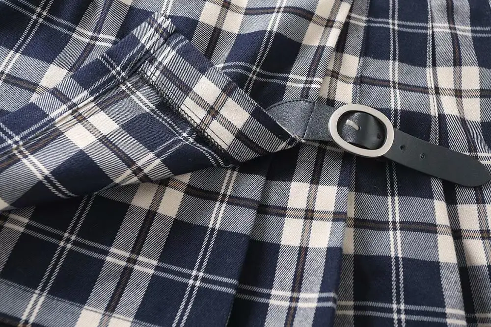 Женская плиссированная мини-юбка клетчатая короткая юбка в стиле Харадзюку