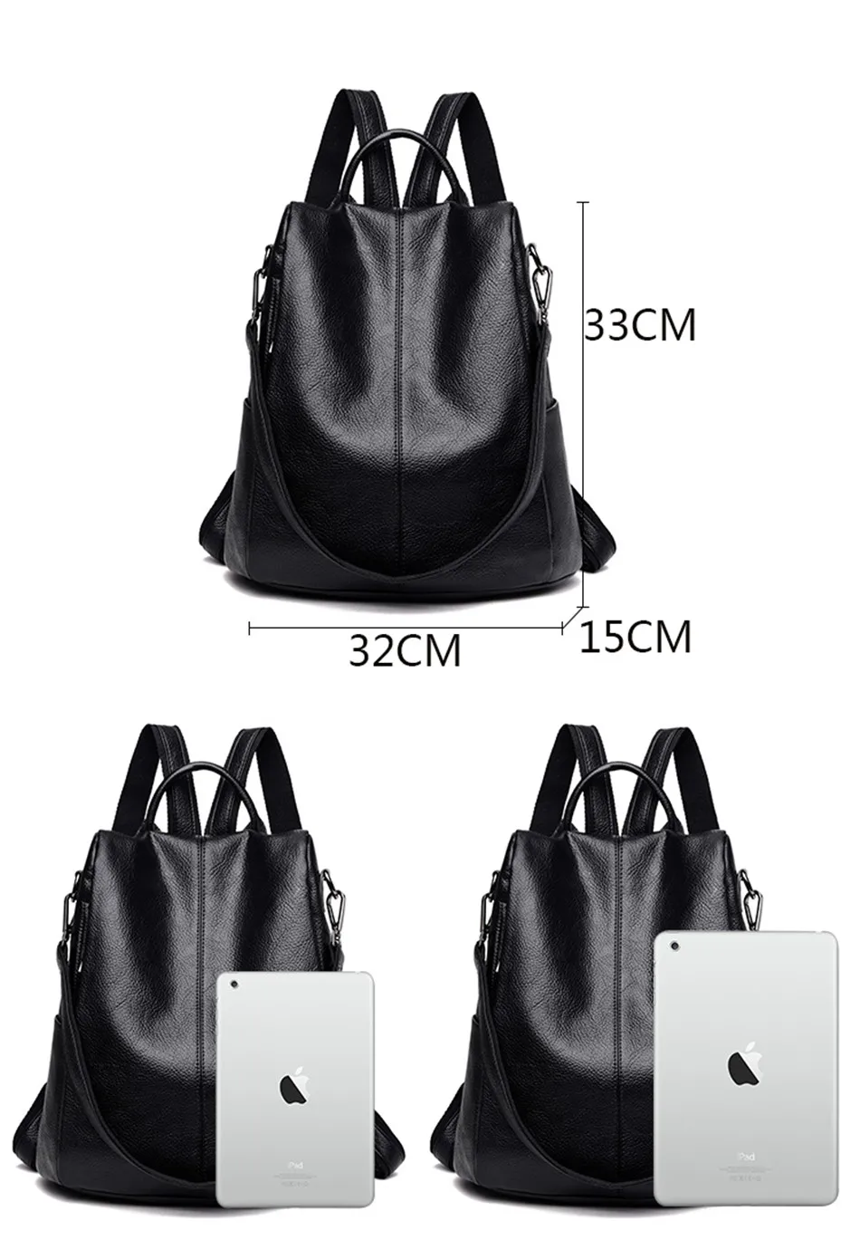 Роскошный рюкзак для девочек подростков школьный ранец из мягкой кожи дорожная