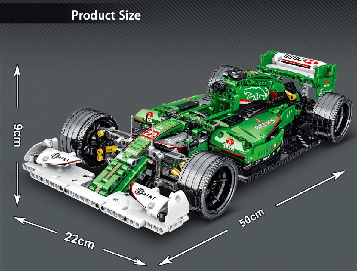 

MOC 023008 F1 R5 Sports Car Simulation 1:14 Model F1 Color Pink Building Blocks Car 1099pcs Bricks Toys For Children Boys Gift