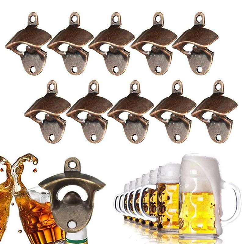 5X Ретро открывалка для пивных бутылок настенная красная бронза Сода пивная с