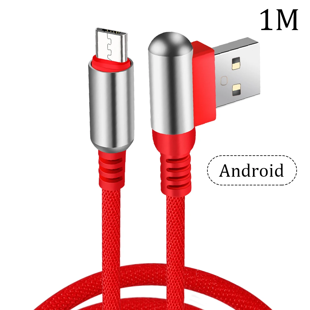 Micro-Red Type C USBC кабель для быстрой зарядки type-C Micro USB C для iOS локтевой кабель для зарядки мобильного телефона высокоскоростной передачи данных - Color: Micro-Red