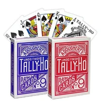 tally ho no 9 deck fanround back playing cards uspcc collectible poker magic card games magic tricks props