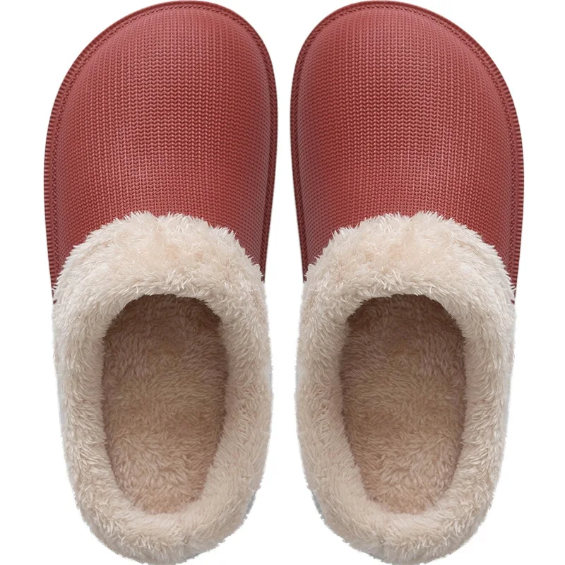 

2021 winter Warm House Shoes Women Slippers Eva Plush Ladies Platform Waterproof Home Slipper Couple Men Indoor Floor Shoes