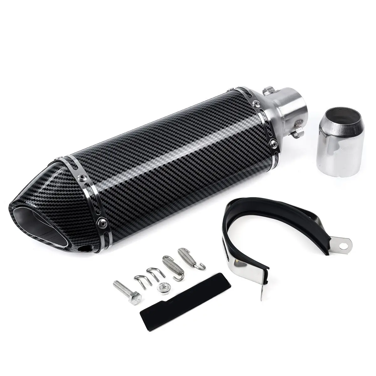 

38-51mm Motorcycle Exhaust Muffler Pipe Dirt Street Bike Stainless Tail Tube For Suzuki GSF600 GS1000 for Yamaha Honda