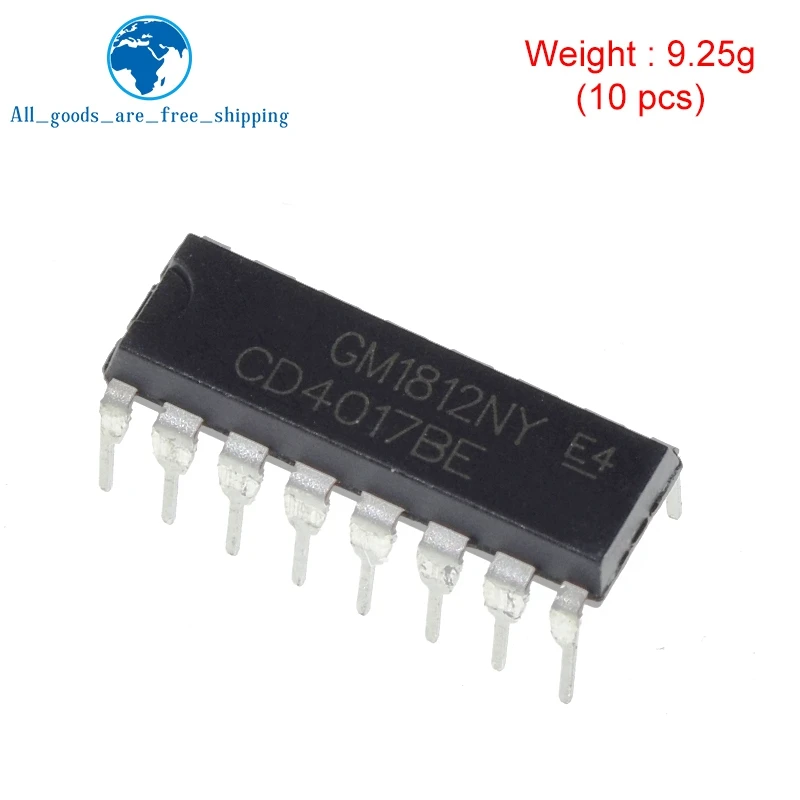 100 шт. CD4017 CD4017B CD4017BE 4017 десятилетний счетчик делителя IC|ic 4017|ic cd401710 pcs |