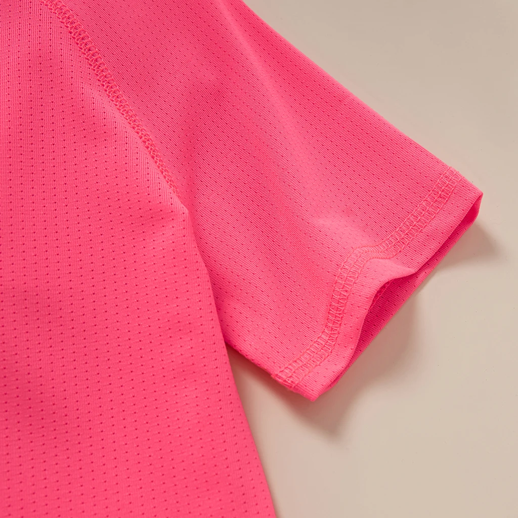 

PatPat 2021 New Summer Kid Girl Sports Solid T-shirt