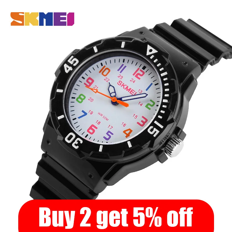 SKMEI (Япония) механизм с кварцевой стабилизацией детские часы Водонепроницаемый