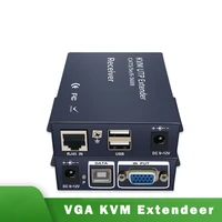 vga usb kvm extender over cat55e6 cable up tp 100m 200m 300m vga usb kvm support keyboard mouse vga video transmitter receiver