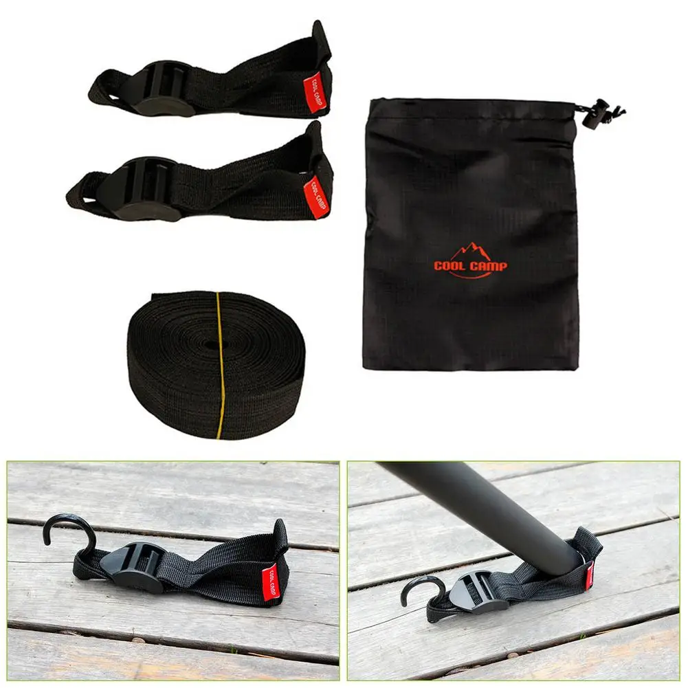 

Awning Pole Fixed Buckle Wear-Resistant Metal Hole Self-Driving Fishing Camping Hiking Picnic Tent Canopy Windproof Holder Tools