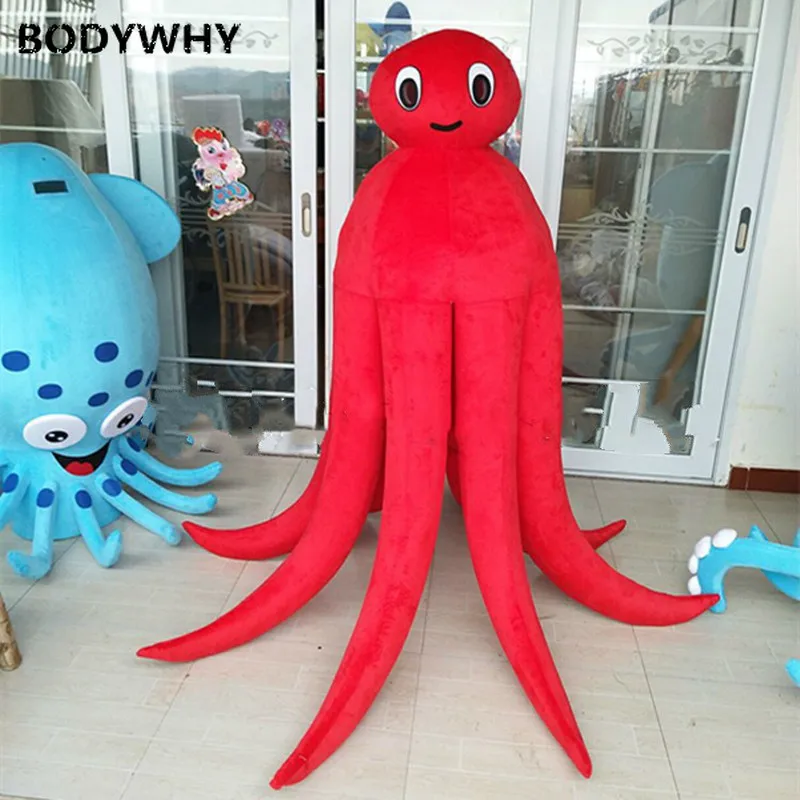 Умный Красный осьминог Каракатица Inkfish Sepia Devilfish Осьминог талисман костюм с