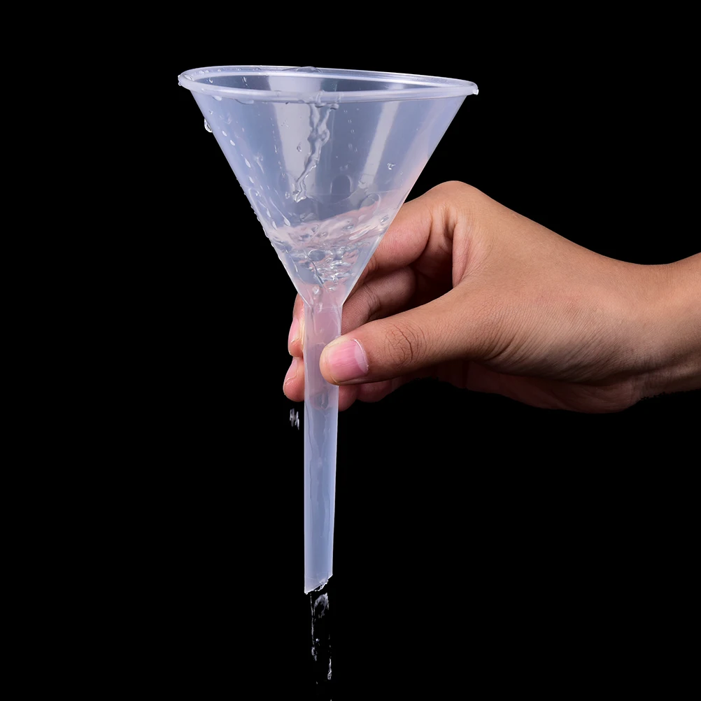 

90ml 1/2" Mouth Dia Laboratory Funnel transfer perfume Liquid Plastic Filter Funnel Chemistry Equipment